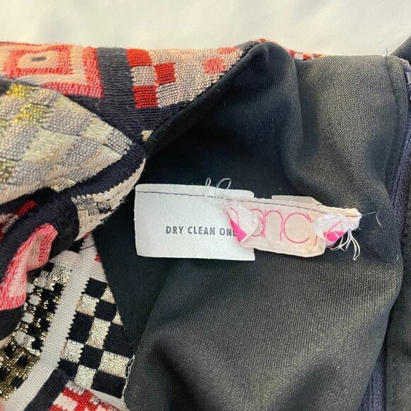 Vintage Nancy's‎ Women's Black Patchwork Long Sleeve Floor Length Dress Size S - Picture 6 of 8